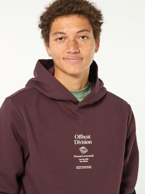 Sweater van effen katoen met print - Kiabi