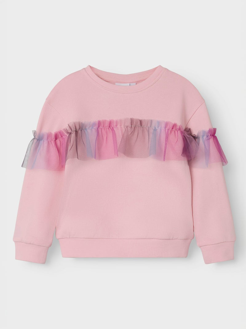 Sweater van fleece en tule - 'Guppy' Rose - Kiabi