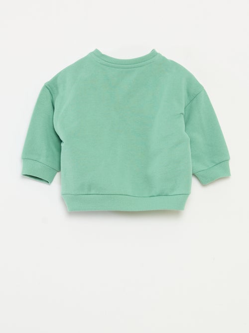 Sweater van fleecekatoen met kerstprint - Kiabi