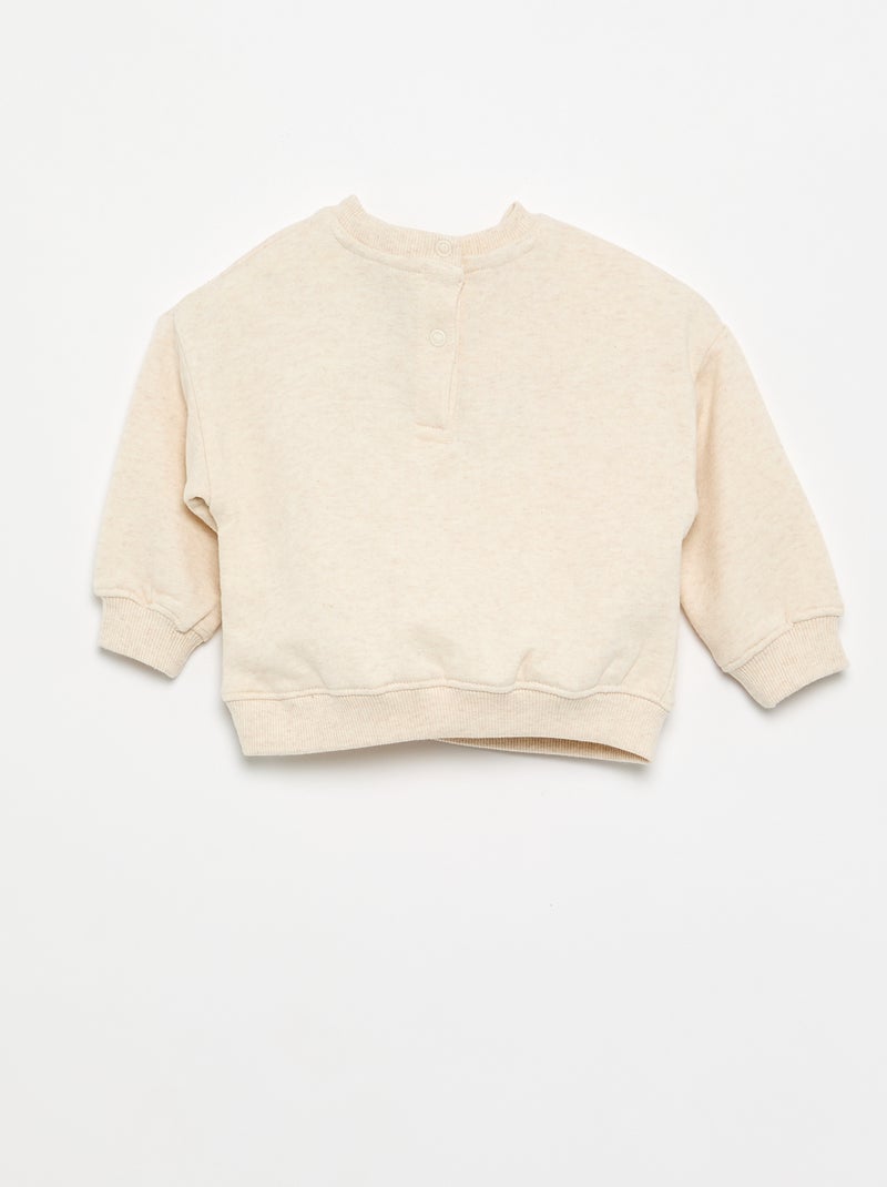 Sweater van French Terry Biege - Kiabi