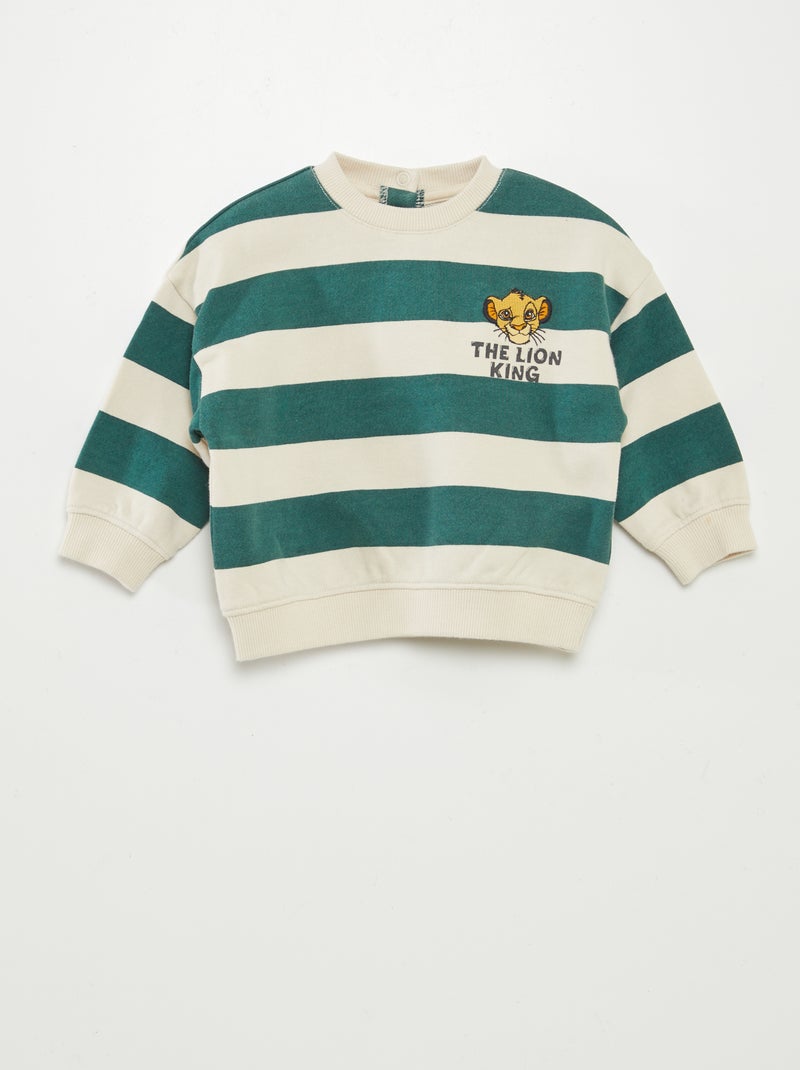 Sweater van french terry 'Disney' GROEN - Kiabi