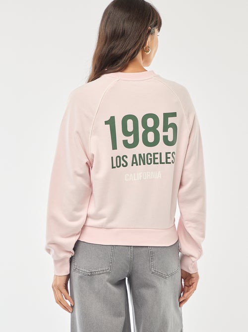 Sweater van french terry met contrasterende strepen - Kiabi