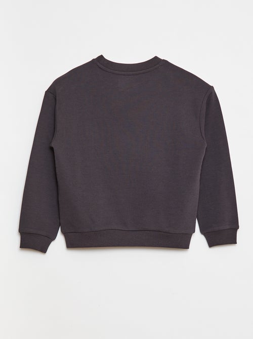 Sweater van french terry met geborduurd opschrift - Kiabi