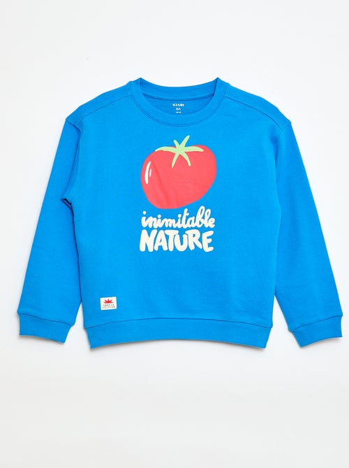Sweater van French Terry met motief - Kiabi