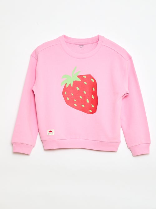 Sweater van French Terry met print op de voorkant - Kiabi