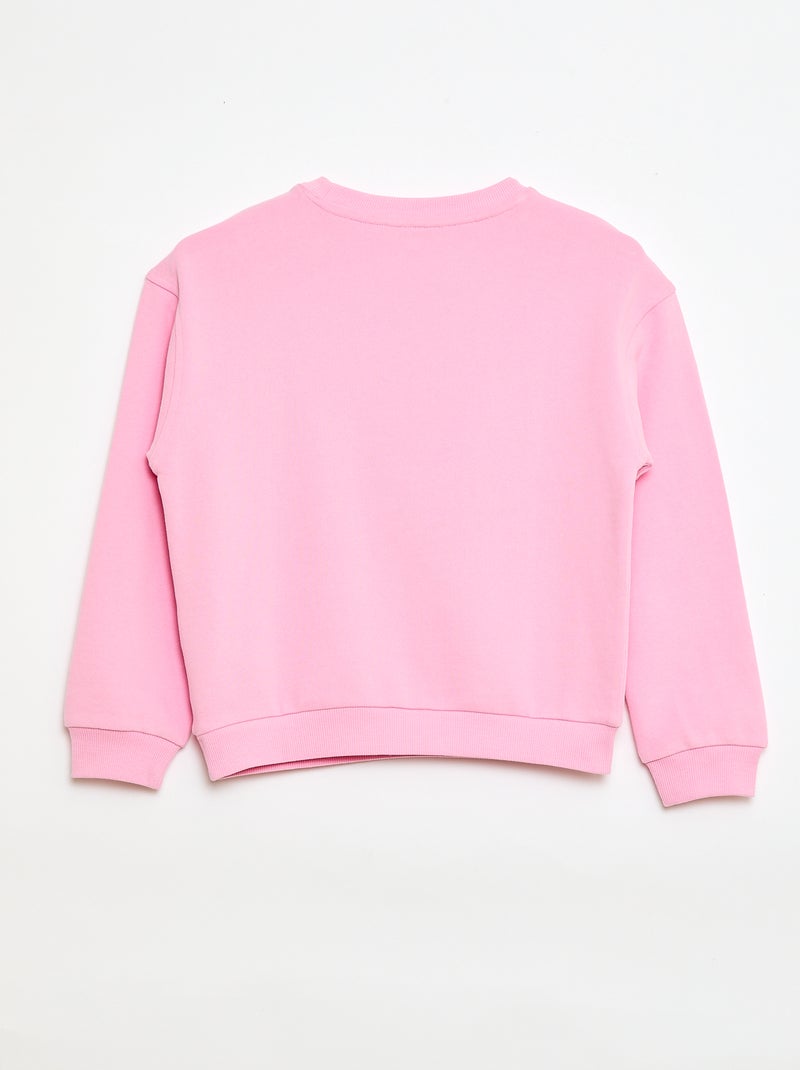 Sweater van French Terry met print op de voorkant Rose - Kiabi