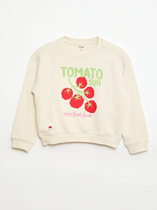 Sweater van French Terry met print op de voorkant - Kiabi