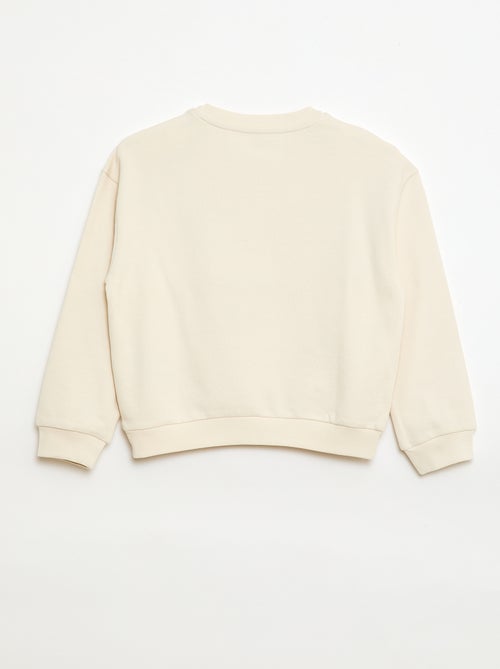 Sweater van French Terry met print op de voorkant - Kiabi
