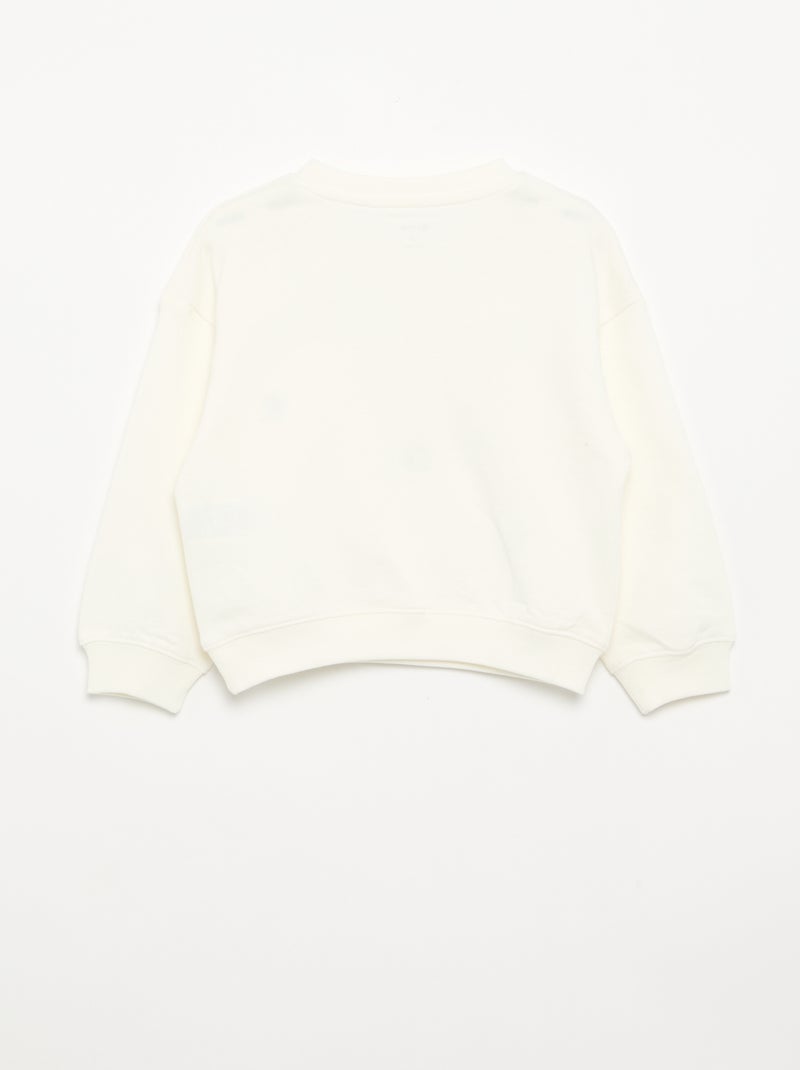 Sweater van French terry Wit - Kiabi