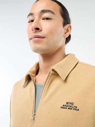 Sweater van gewafelde stof