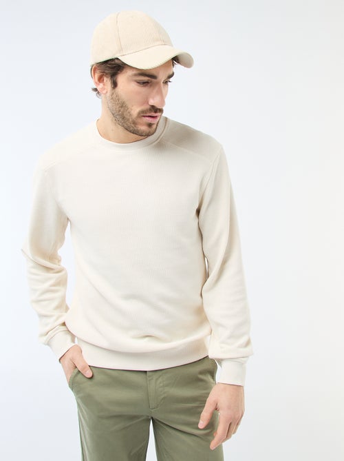 Sweater van gewafelde stof - Kiabi
