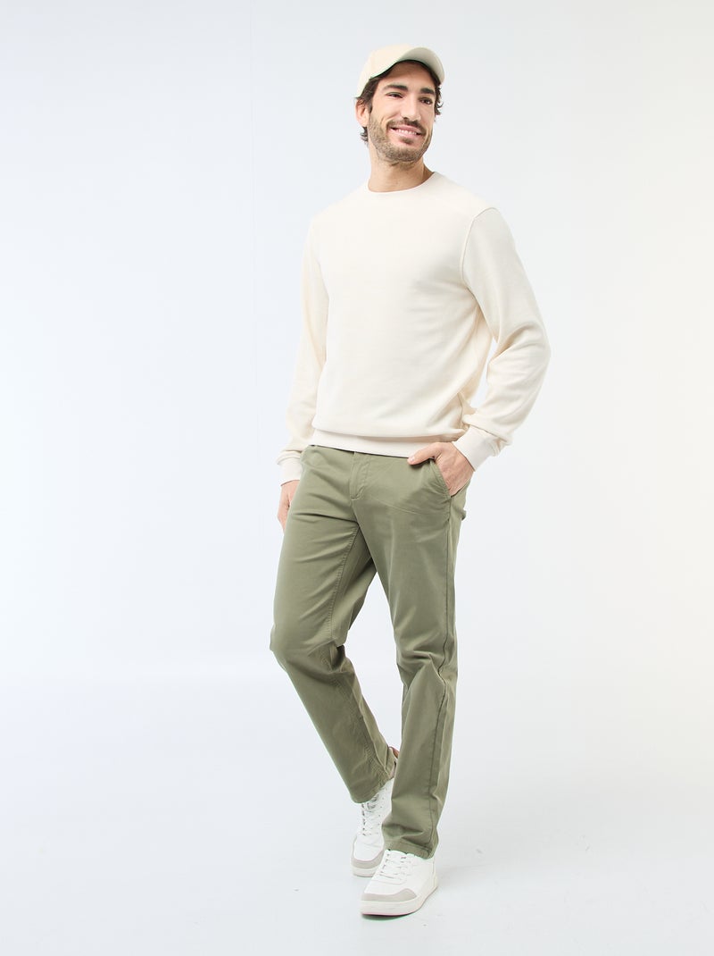 Sweater van gewafelde stof Wit - Kiabi