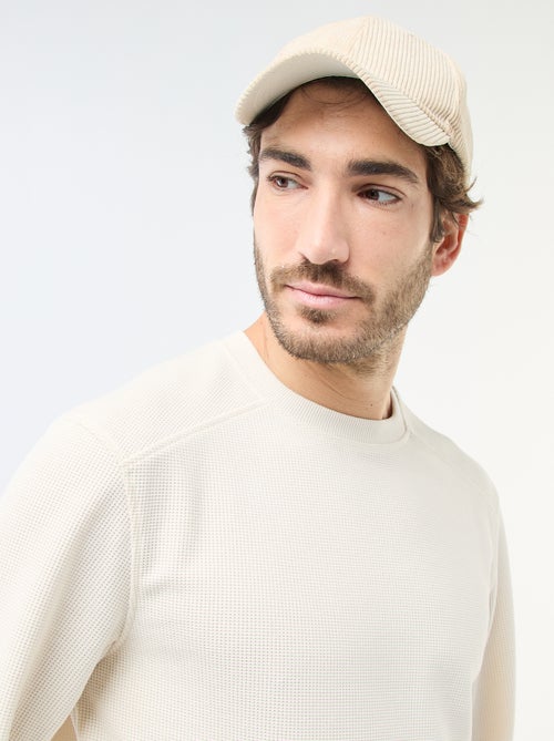 Sweater van gewafelde stof - Kiabi
