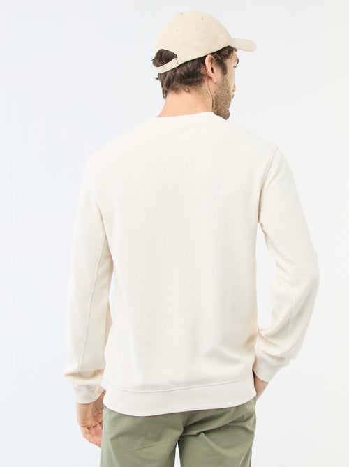 Sweater van gewafelde stof - Kiabi