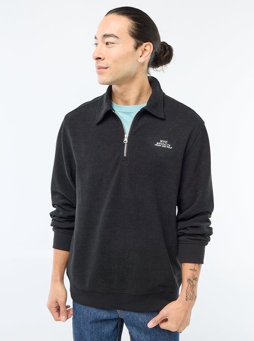 Sweater van gewafelde stof - Kiabi