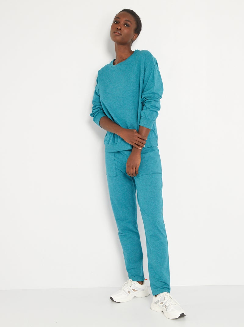 Sweater van jersey met lange mouw blauw - Kiabi