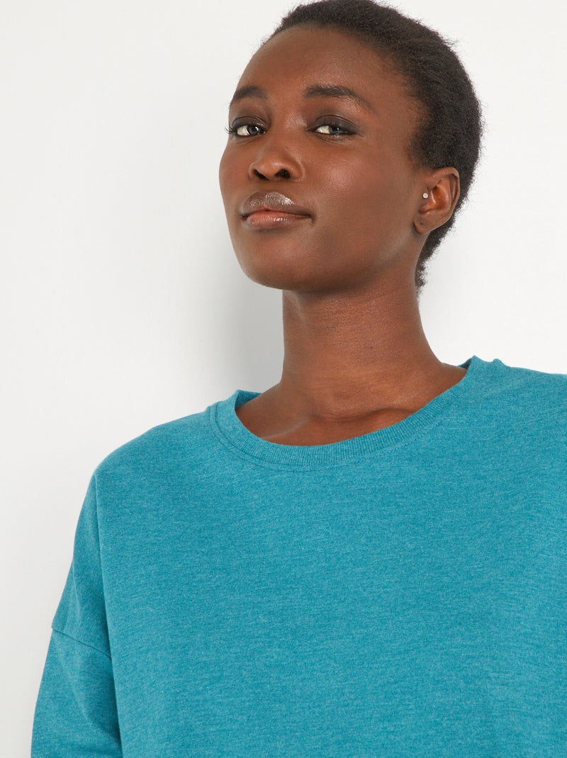 Sweater van jersey met lange mouw blauw - Kiabi
