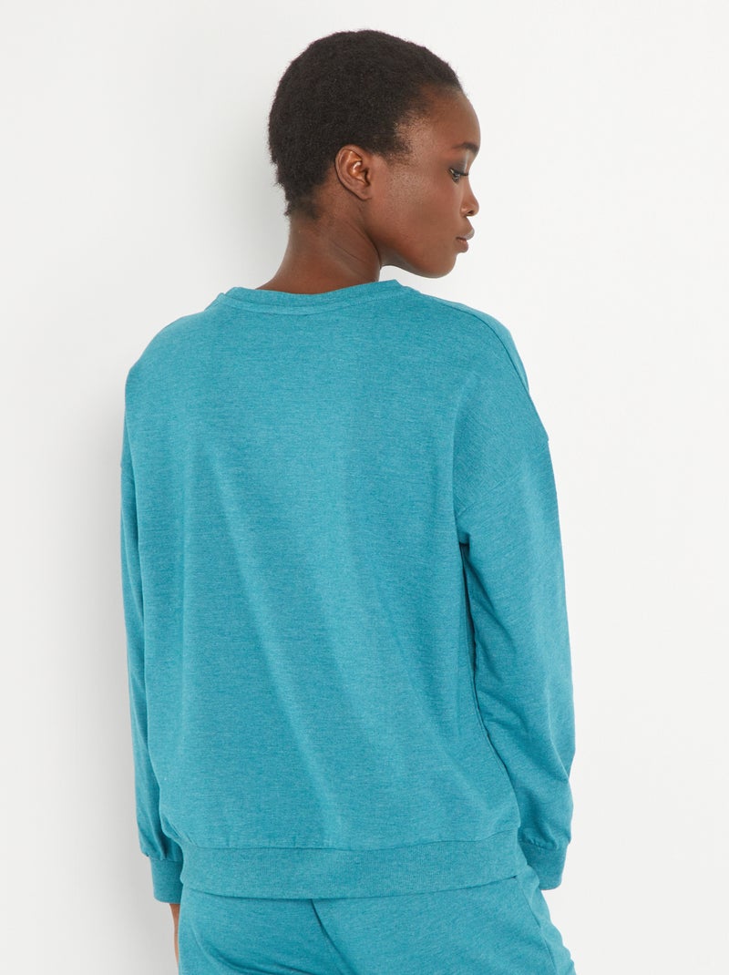 Sweater van jersey met lange mouw blauw - Kiabi