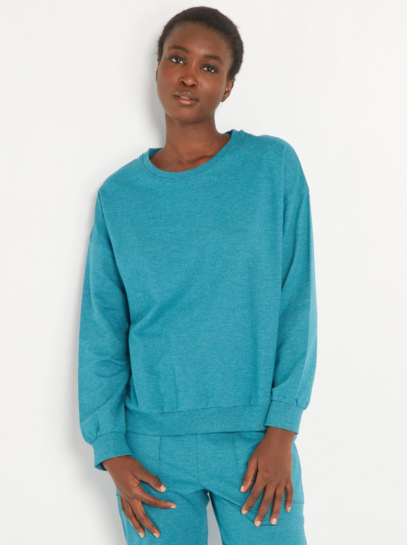 Sweater van jersey met lange mouw blauw - Kiabi