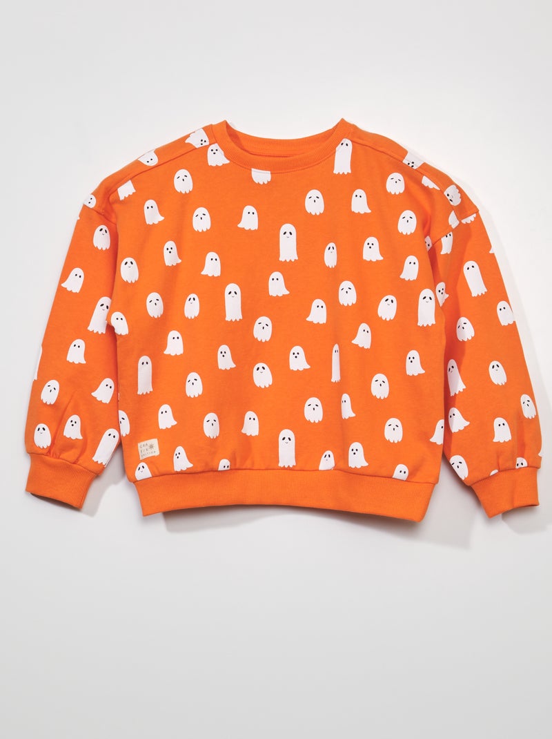 Sweater van joggingstof - Halloween WIT - Kiabi