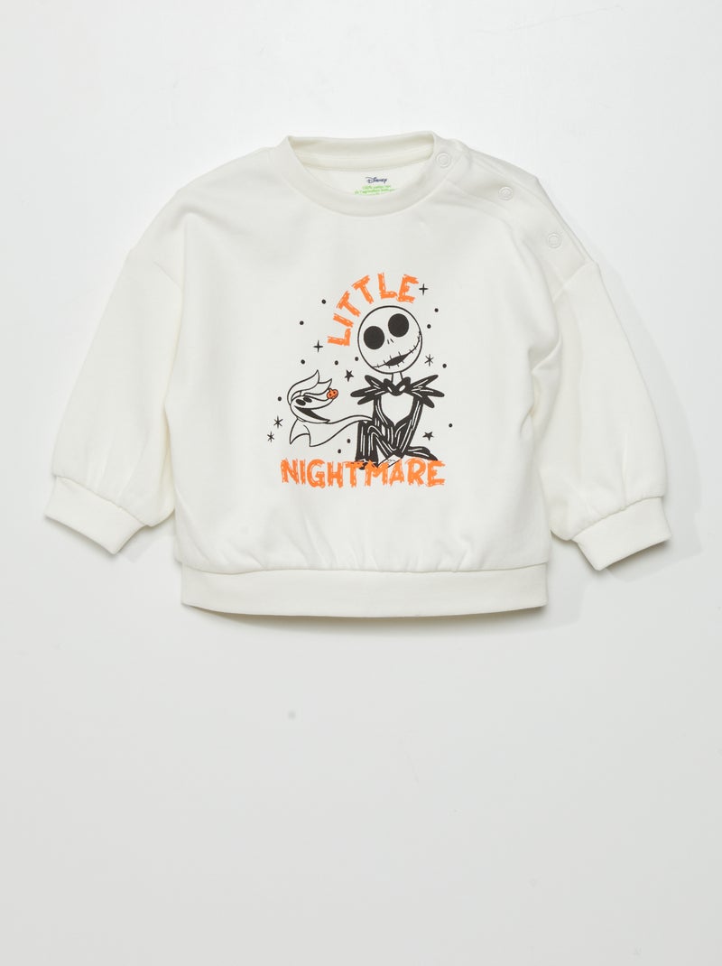 Sweater van joggingstof - Halloween WIT - Kiabi