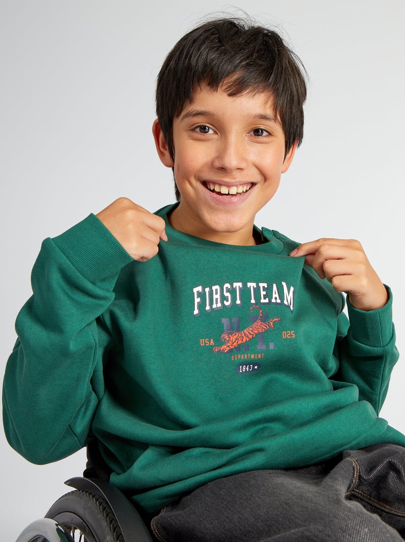 Sweater van joggingstof - So Easy GROEN - Kiabi