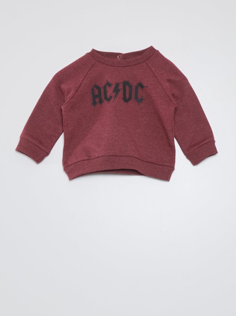 Sweater van joggingstof 'AC/DC' ROOD - Kiabi