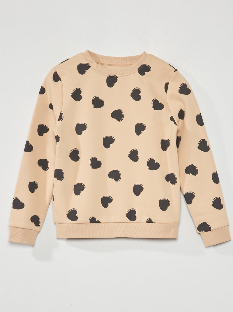 Sweater van joggingstof BIEGE - Kiabi
