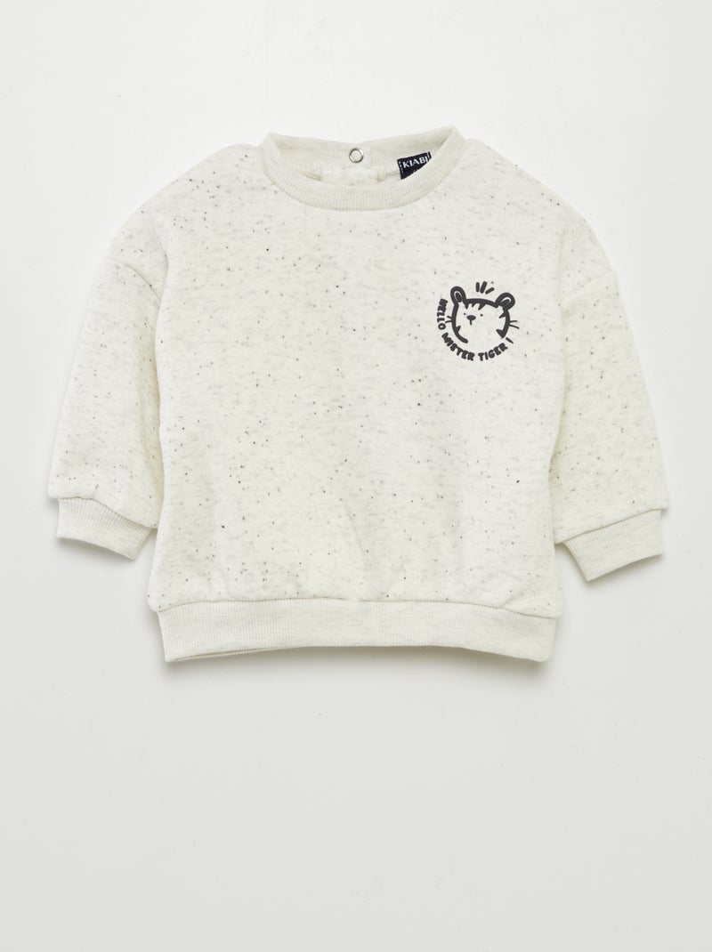 Sweater van joggingstof BIEGE - Kiabi