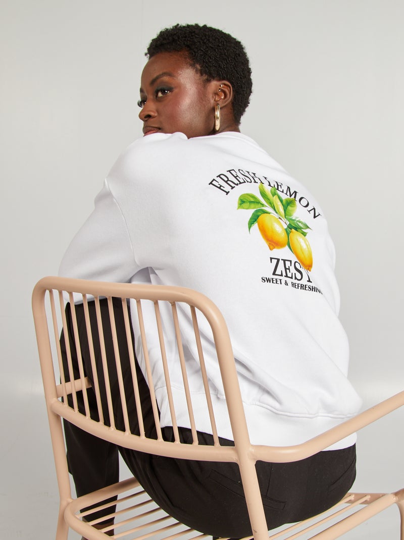 Sweater van joggingstof BIEGE - Kiabi