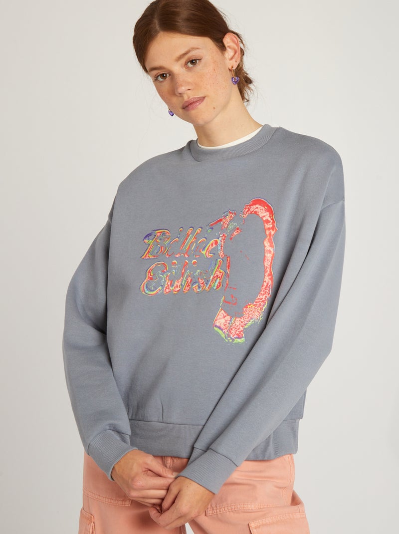 Sweater van joggingstof 'Billie Eilish' ZWART - Kiabi
