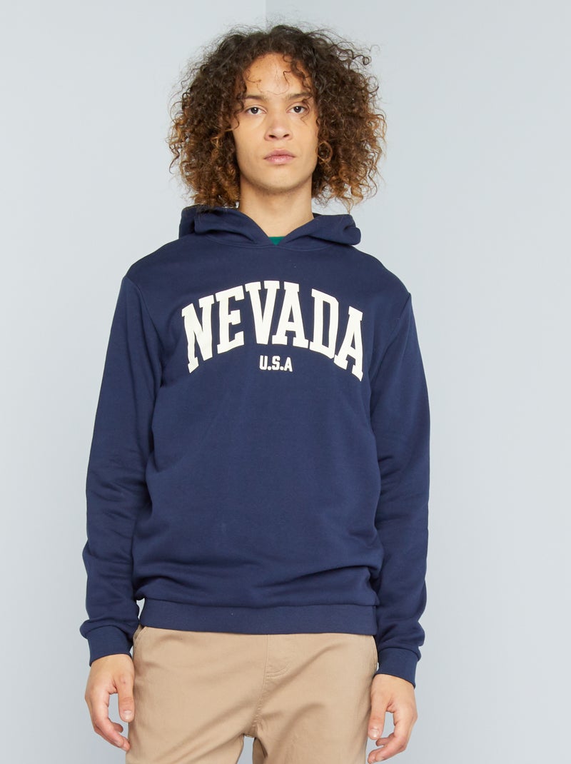 Sweater van joggingstof BLAUW - Kiabi
