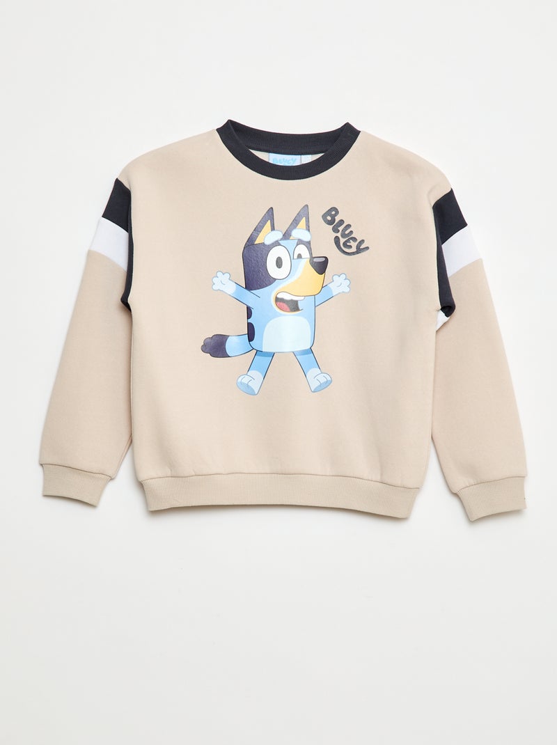 Sweater van joggingstof 'Bluey' Biege - Kiabi