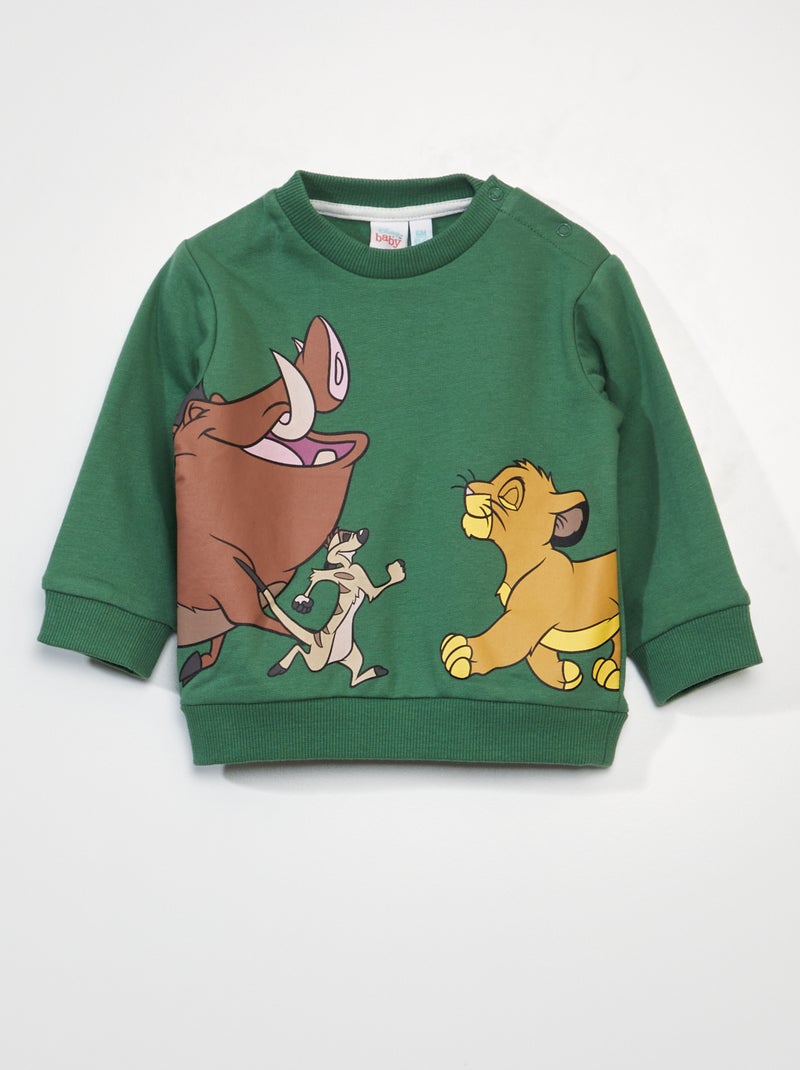 Sweater van joggingstof 'De Leeuwenkoning' 'Disney' KAKI - Kiabi