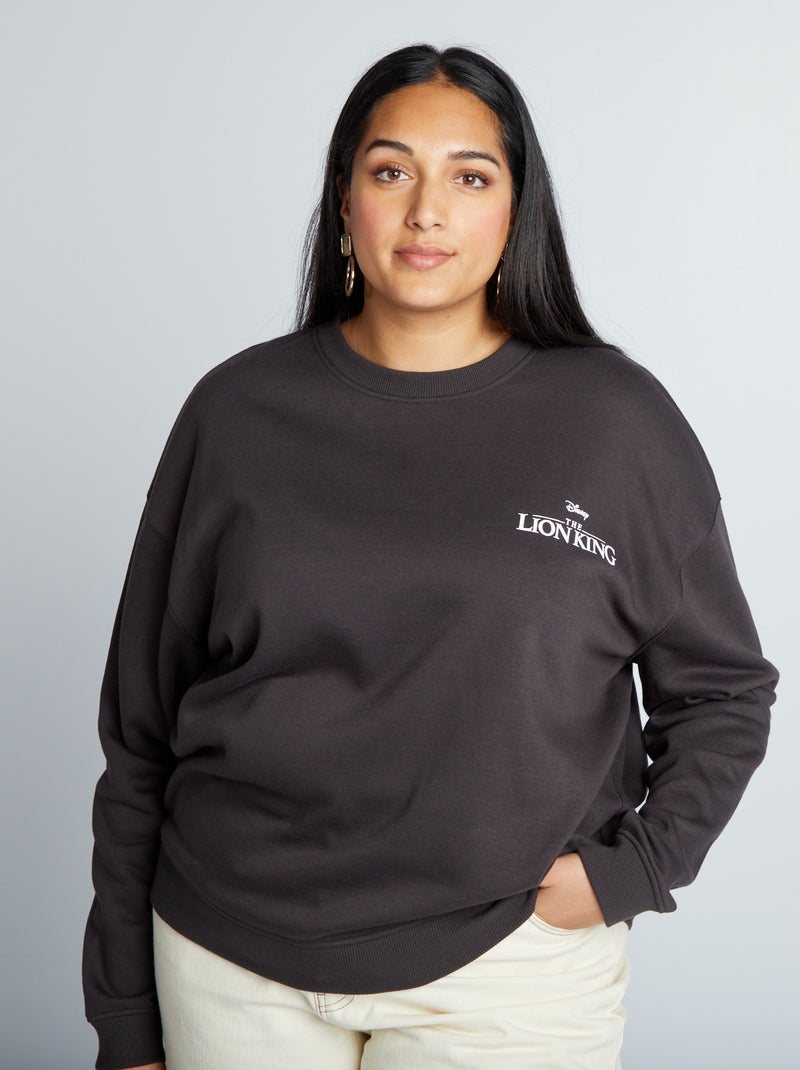 Sweater van joggingstof 'Disney' 'De Leeuwenkonign' ZWART - Kiabi