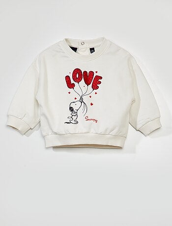 Sweater van joggingstof en Snoopy-print - Kiabi