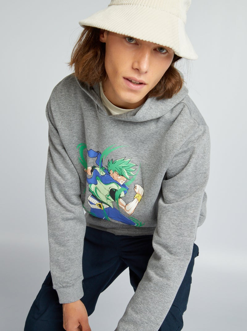 Sweater van joggingstof GRIJS - Kiabi