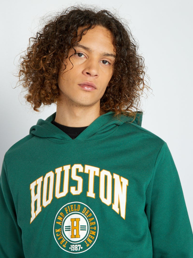 Sweater van joggingstof GROEN - Kiabi