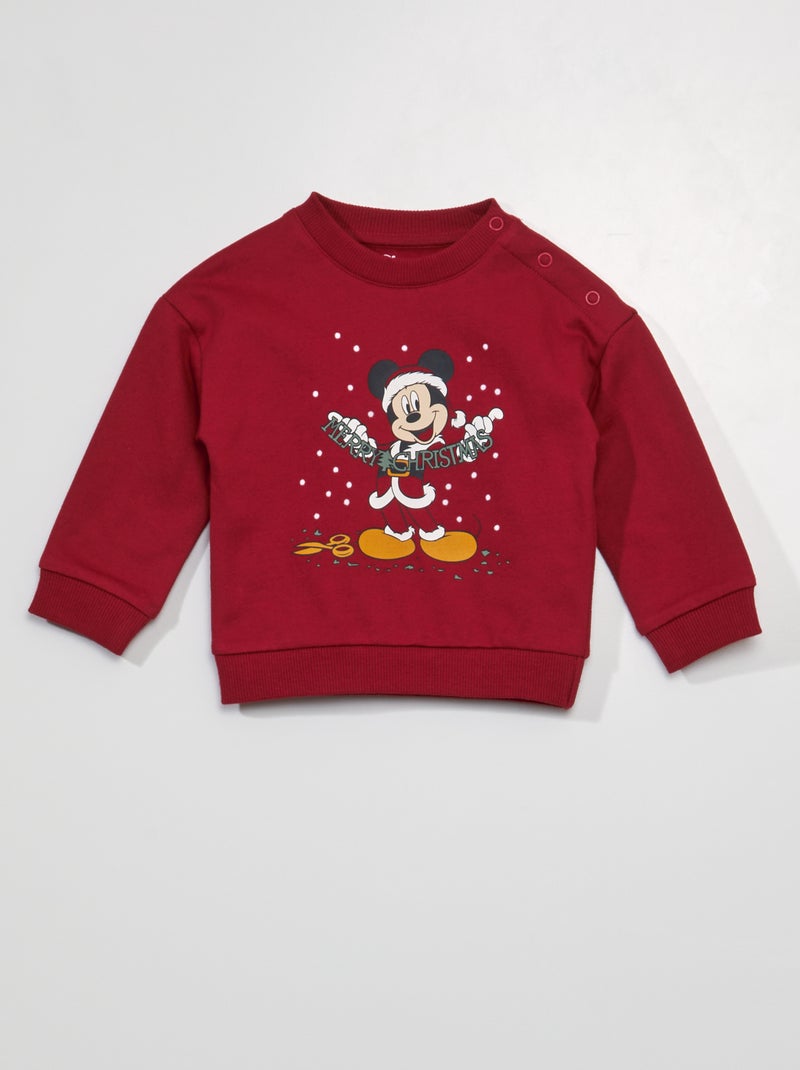 Sweater van joggingstof 'Knabbel & Babbel' 'Disney' ROOD - Kiabi