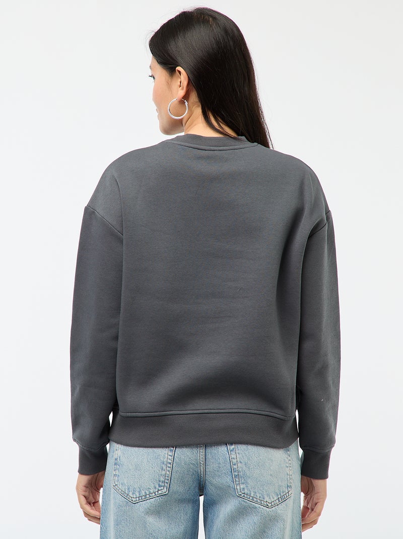 Sweater van joggingstof met 'Bambi'-print Grijs - Kiabi