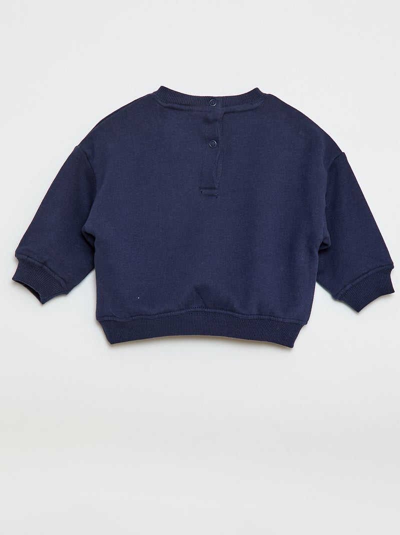 Sweater van joggingstof met 'Cars'-print Blauw - Kiabi