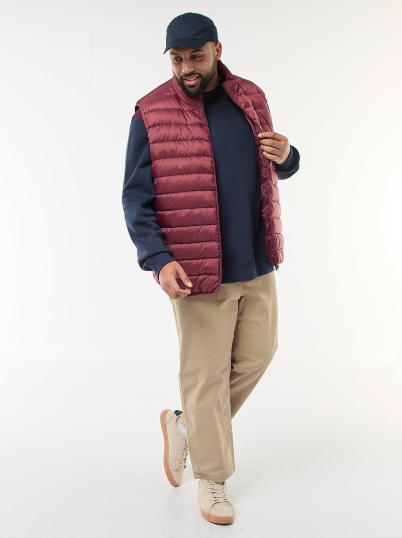 Sweater van joggingstof met colorblock-patroon Blauw - Kiabi