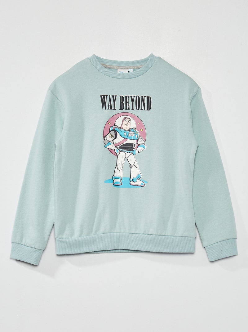 Sweater van joggingstof met Disney/Buzz Lightyear-print BLAUW - Kiabi