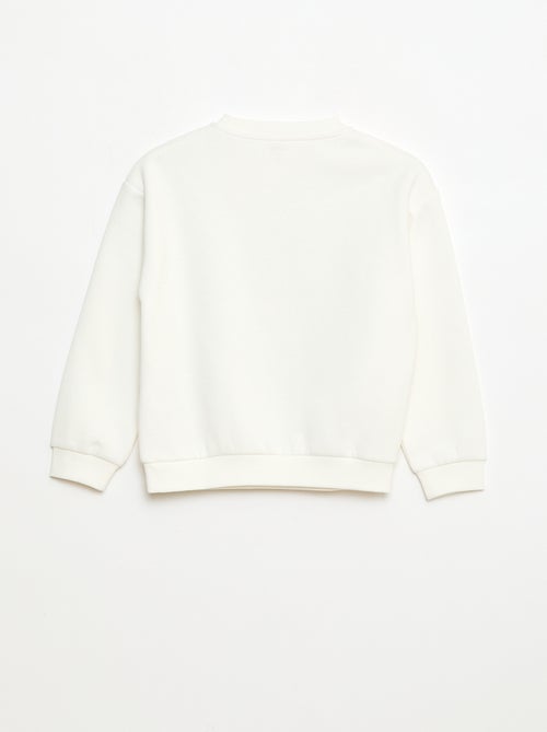 Sweater van joggingstof met kerstprint - Kiabi