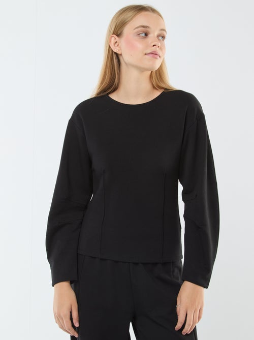 Sweater van joggingstof met lange mouw - Kiabi