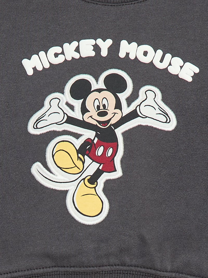 Sweater van joggingstof met 'Mickey'-print Zwart - Kiabi