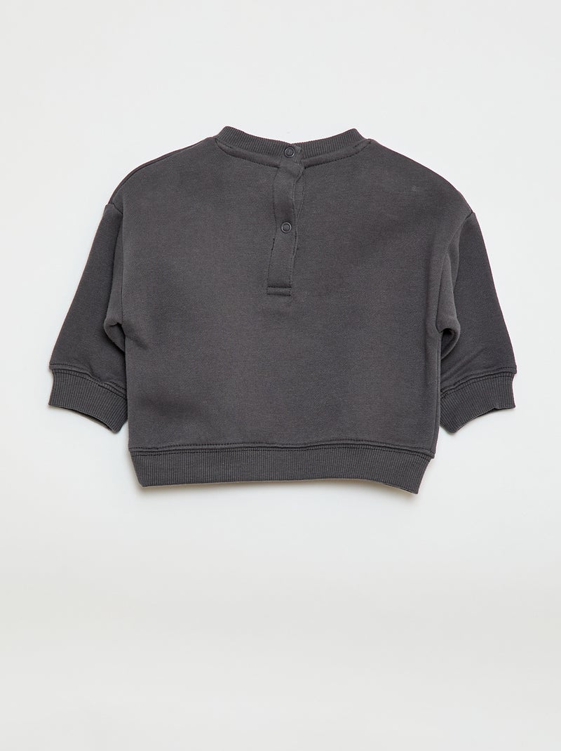 Sweater van joggingstof met 'Mickey'-print Zwart - Kiabi