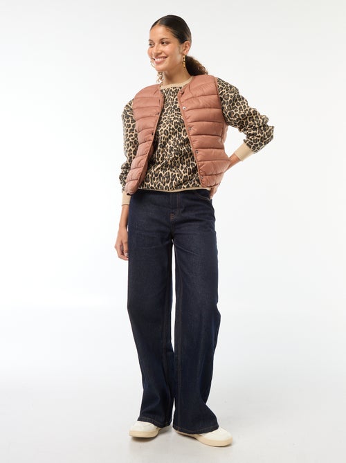 Sweater van joggingstof met opschrift - Kiabi