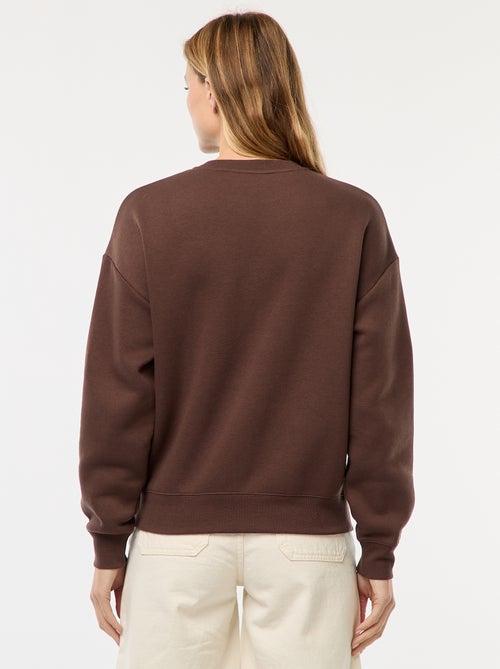 Sweater van joggingstof met opschrift - Kiabi