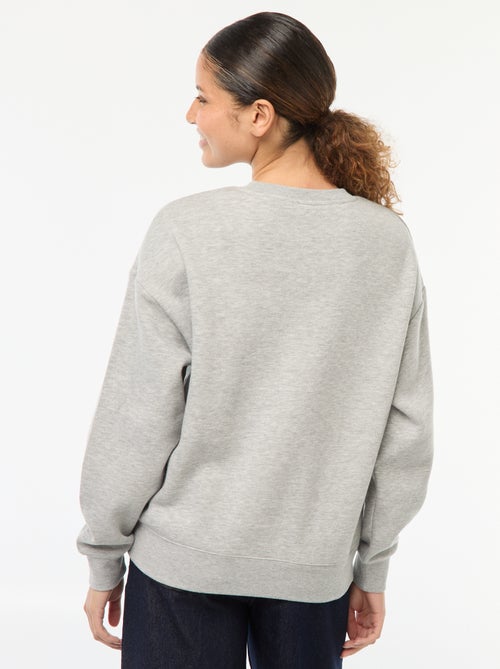 Sweater van joggingstof met opschrift - Kiabi